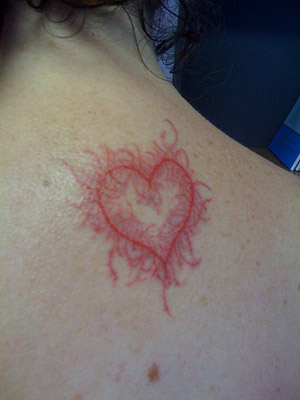 Cute Heart Tattoo On Arm … Religious Tattoos V/s Evil Tattoos (skull) Tattoo 