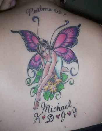 fairy butterfly flower tattoos