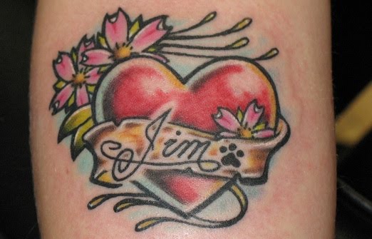 abstract love heart tattoos