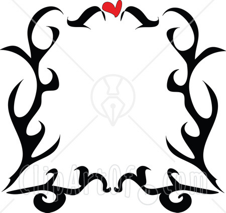 black and white heart tattoos