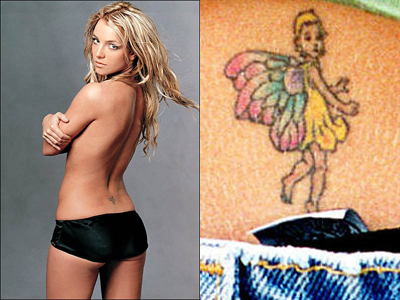 [Sep 27, 2009] One of the most popular tattoo designs amongst Britney fans is Britney's signature fairy. Flip through this gallery of Britney Fairy tattoos 