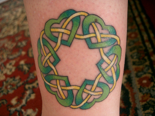 Small star design. Heart tattoo design with two stars celtic heart knot work 