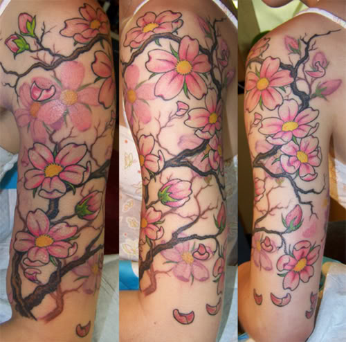 cherry blossom tree tattoo. cherry tree tattoo meaning.