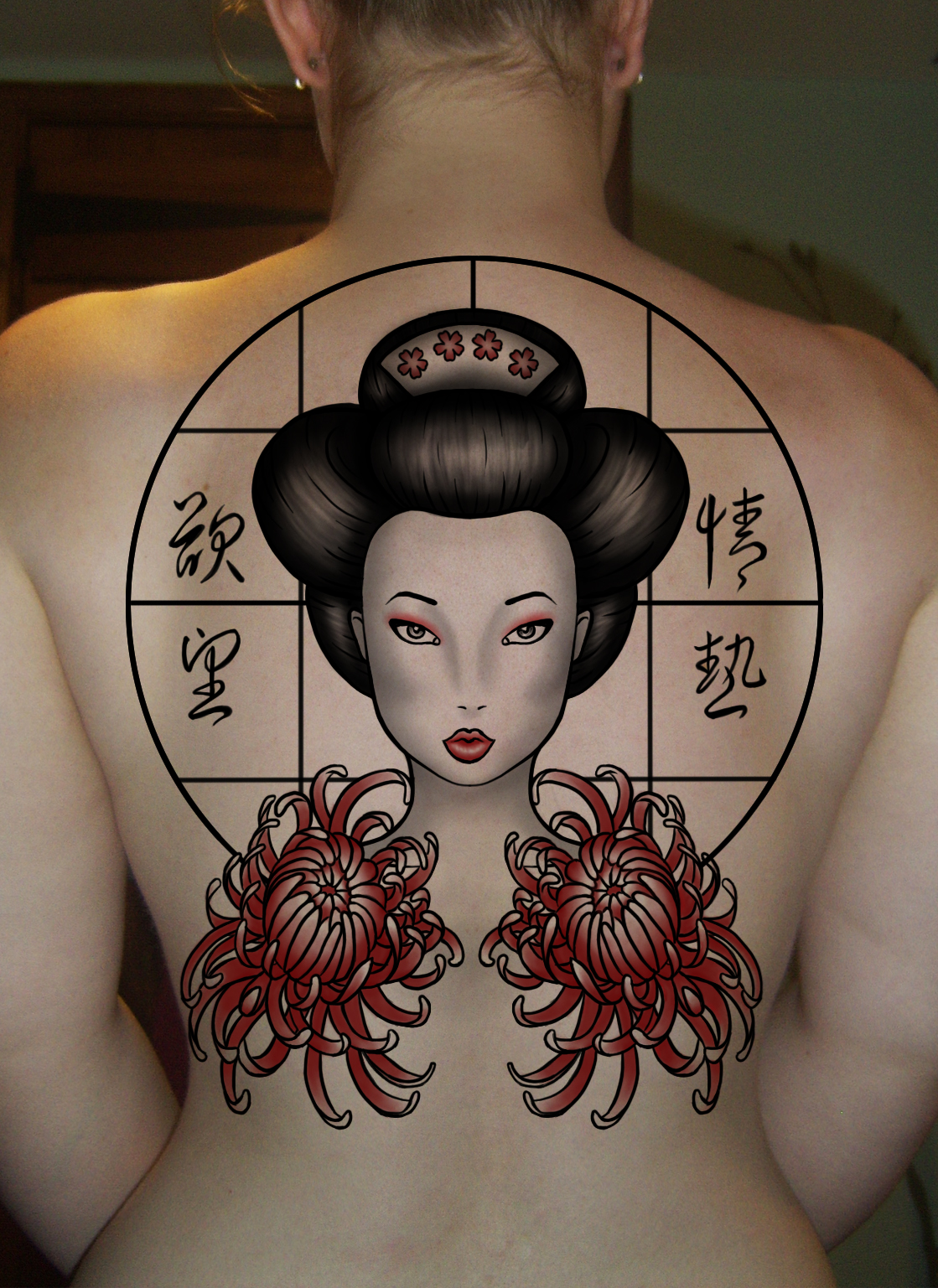 Japanese Geisha Girl Tattoos