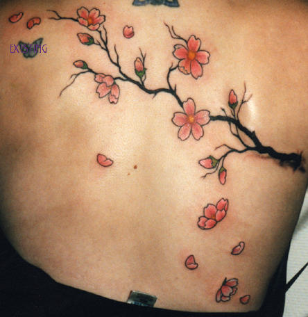 Cherry Blossom Branch tattoo This beautiful tattoo is my very first one.