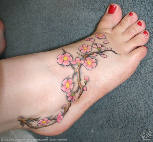 Geisha Cherry Blossom Tattoos