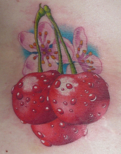  done right on my hip bone.Got it done sep/23/06. Cherry Tattoo Pictures
