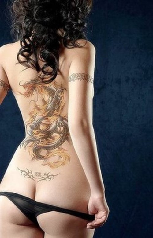 Lower Back Tattoos | Tramp Stamp Tribal Tattoo Designs