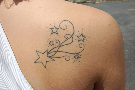 girl star tattoos