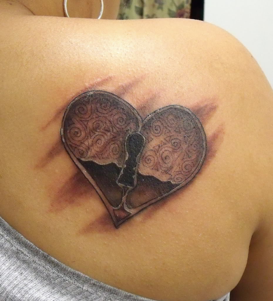 Heart Lock and Key Tattoo Designs