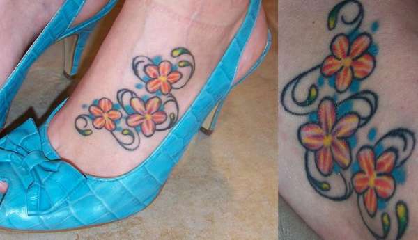 heart foot tattoos. heart tattoos on foot. heart
