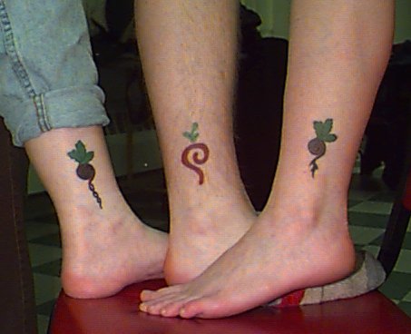 heart ankle tattoos