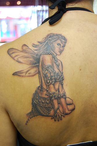 Sitty fairy tattoo by Tom Spaulding.: tom spaulding tattoo fairy tattoo 